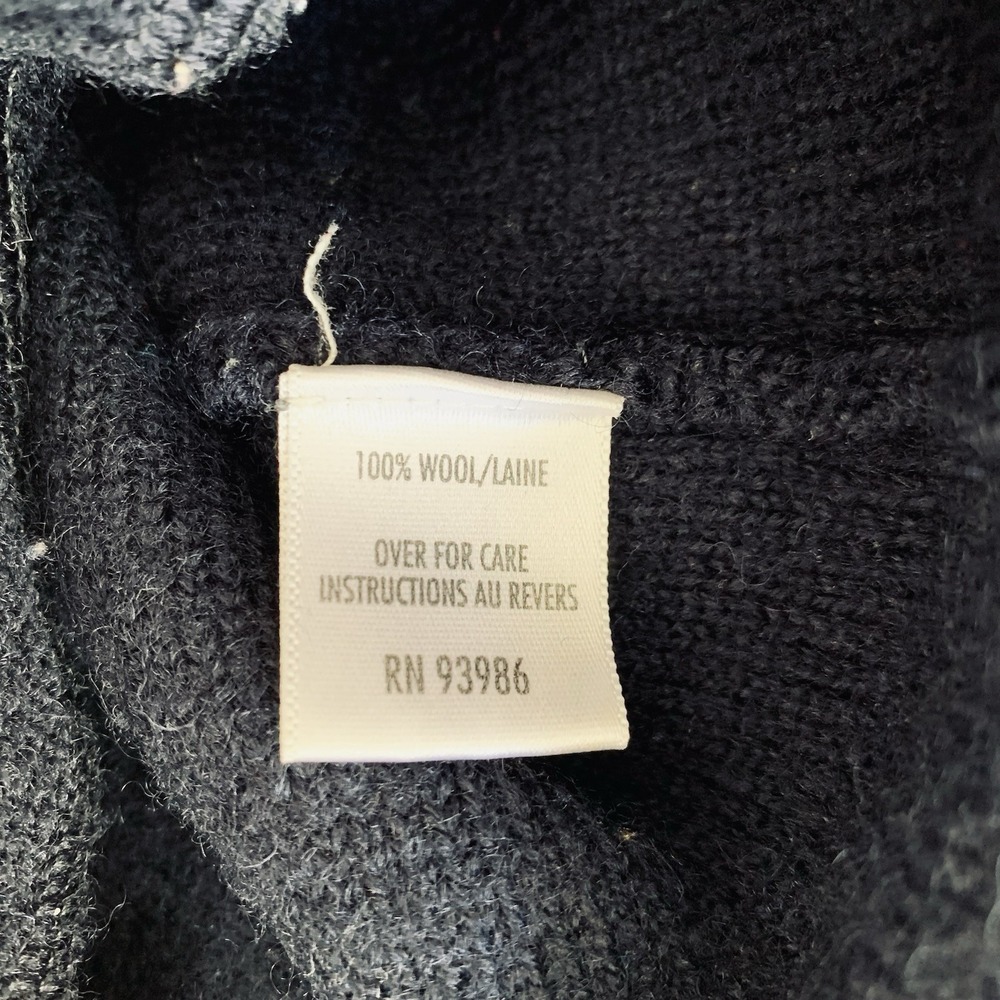 VTG Casual Corner Annex Cardigan Sweater Jacket XL Navy Wool Button Up‎ Collared - Picture 4 of 12